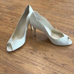 Wedding high heels, ivory color